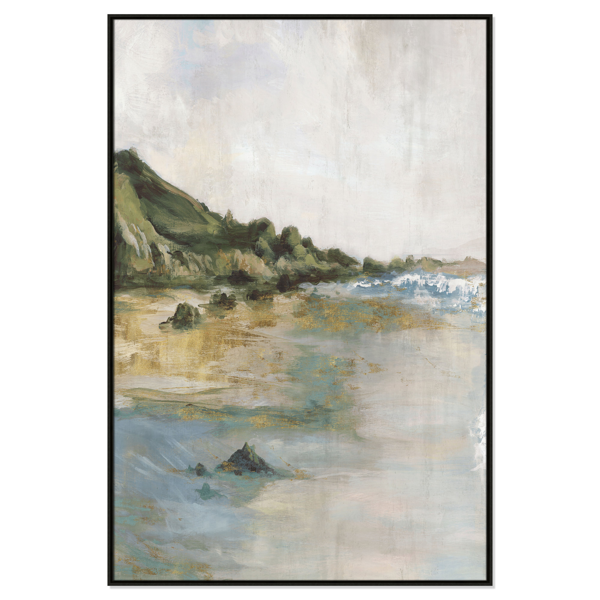 Tide’s Edge Print by , 61.5" H x 41.5" W, Espresso