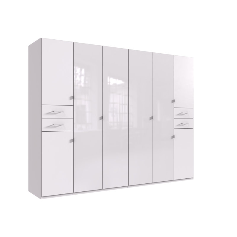Danzig 8 Door Manufactured Wood Wardrobe, White