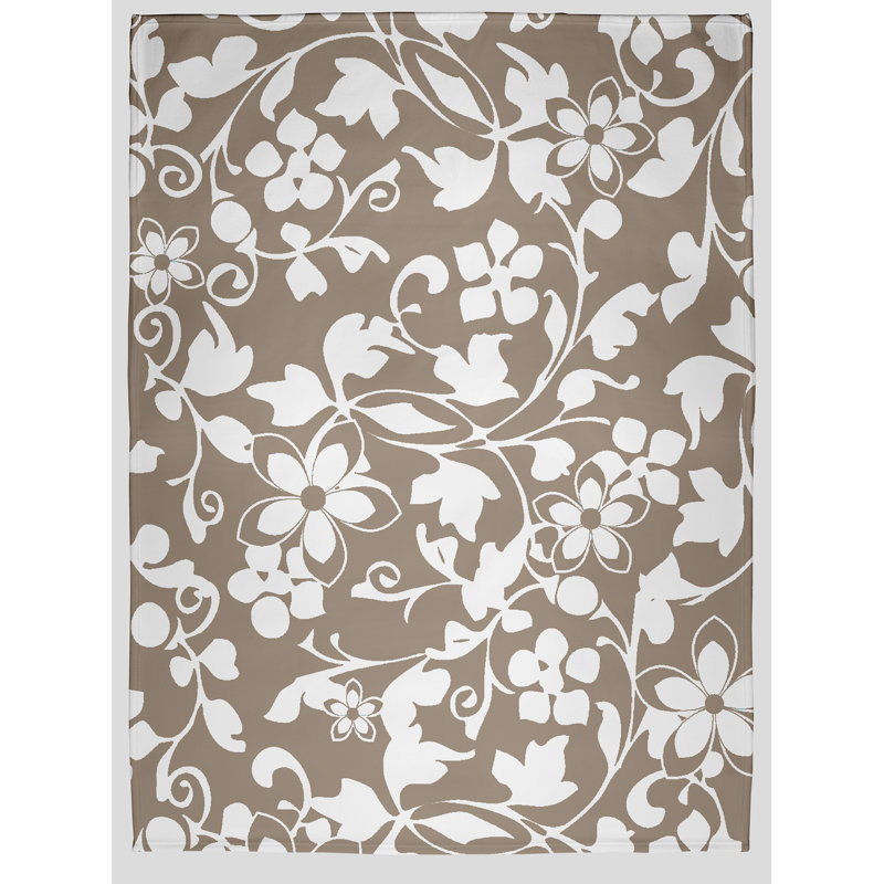 Jeté Love The Garden 30 "x 40" pour la Saint-Valentin, Doe brun floral 1, L 30 po x L 39,75 po