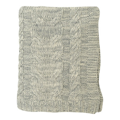 Chunky Braid Knitted Throw Blanket