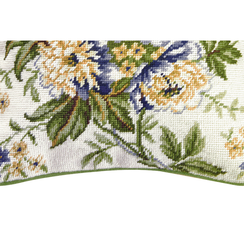 Blue Brianna Needlepoint Pillow
