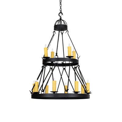 Lustre 12 lumières à deux niveaux Ahmyah
