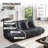 Upholstered Sofa, Lazy Sofa Faux Leather Couch Armless Bean Bag Chair Compression Floor Fireside Chair Lounge for Adult for Living Room Bedroom Apartment-106855371