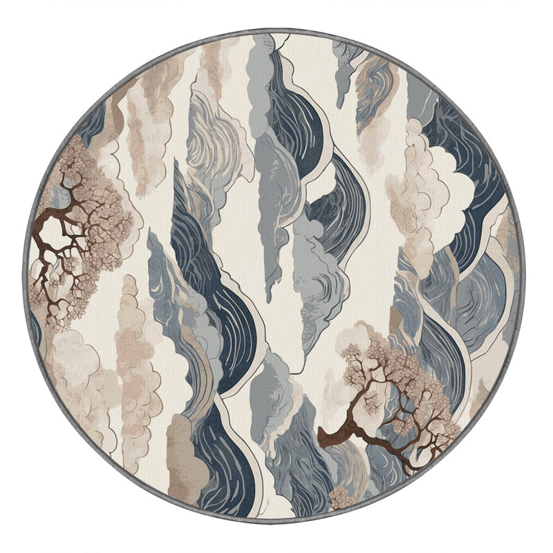 Tranquil Bloom Rug, Round 4'