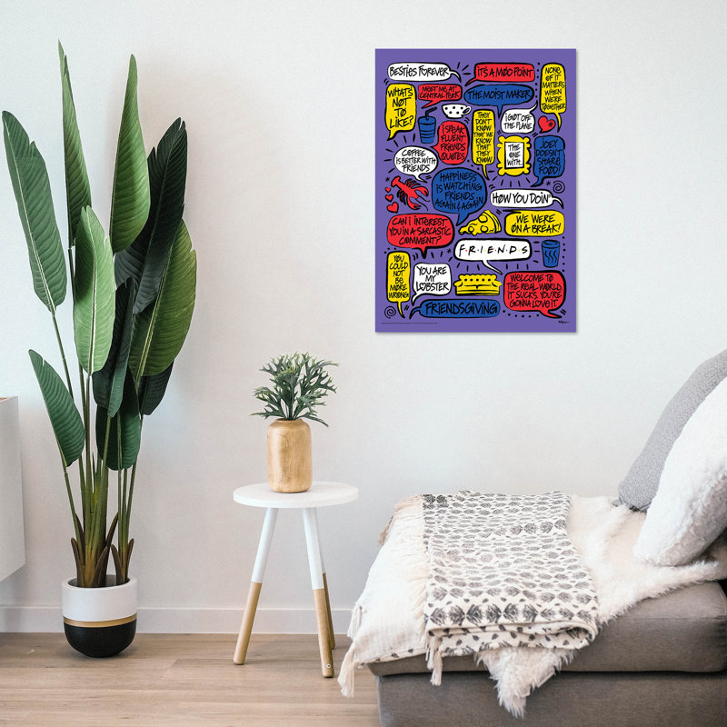 Friends (30Th Quotes) Mightyprint Wall Art