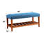 Banc en tissu et finition chêne Charla-1488441035