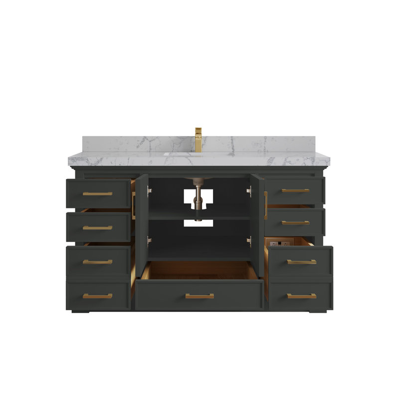 Meuble-lavabo simple avec plateau Charlotte 60