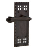 Craftsman Plate Privacy (Bed & Bath) with Fleur Lever