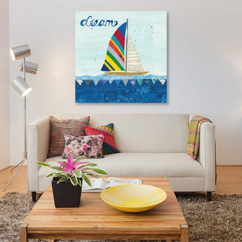 « arc-en-ciel spinnakers ii », impression sur toile, H 37 po x l 37 po x P 1,5 po, Toile tendue, Pas de tapis