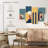 Abstract Structures - 4 Piece Wrapped Canvas Print-1307703287