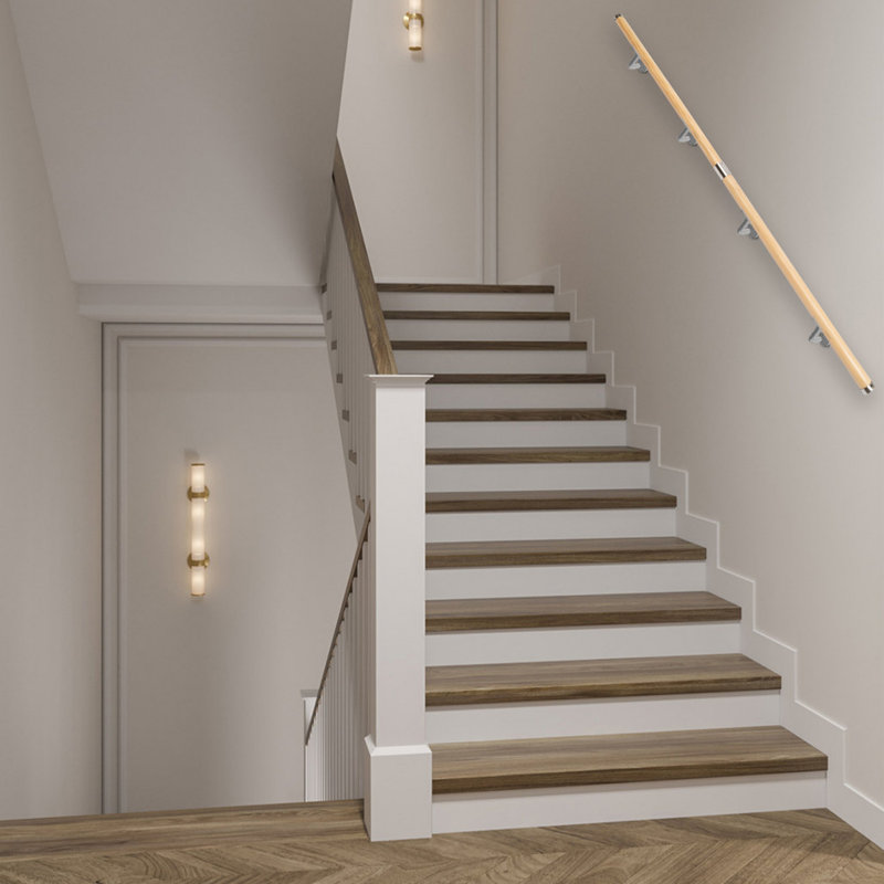 78.74" H x 1.96" W x 1.96" D Handrail