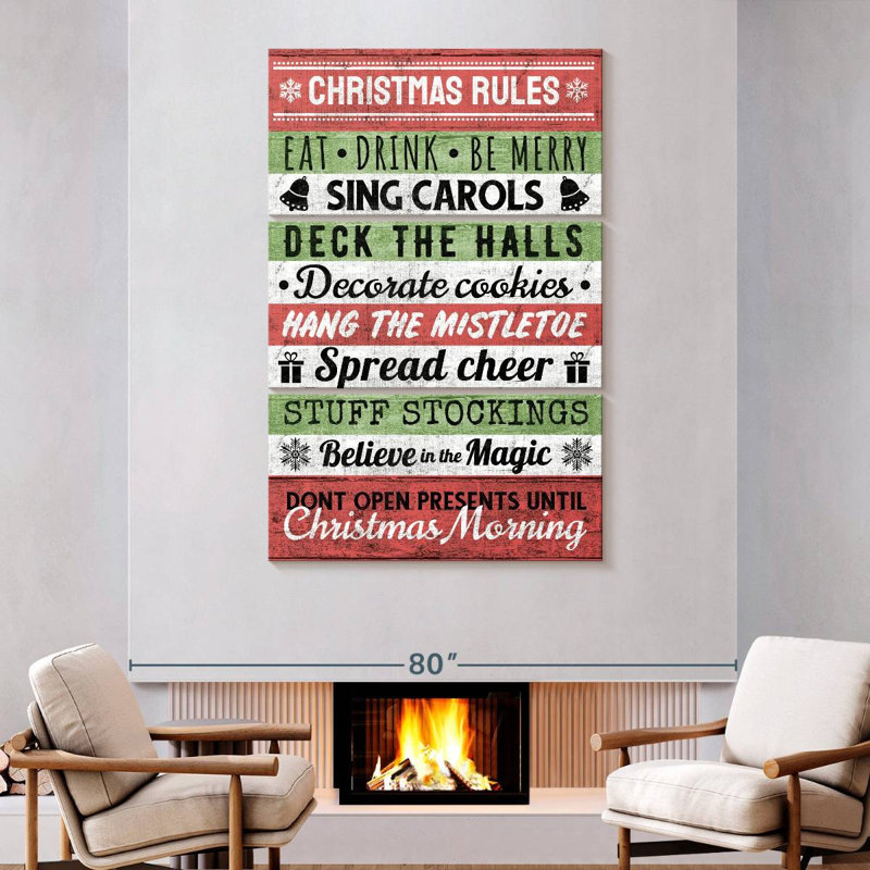 Lelend Christmas Rules, H 74 po x l 48 po