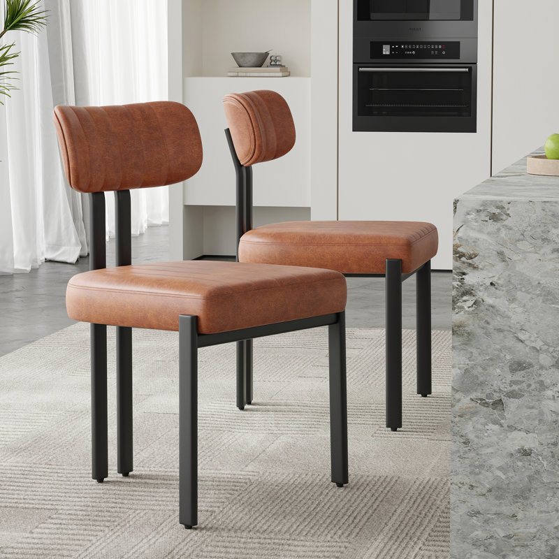 Chaise d'appoint rembourrée (ensemble de 2)