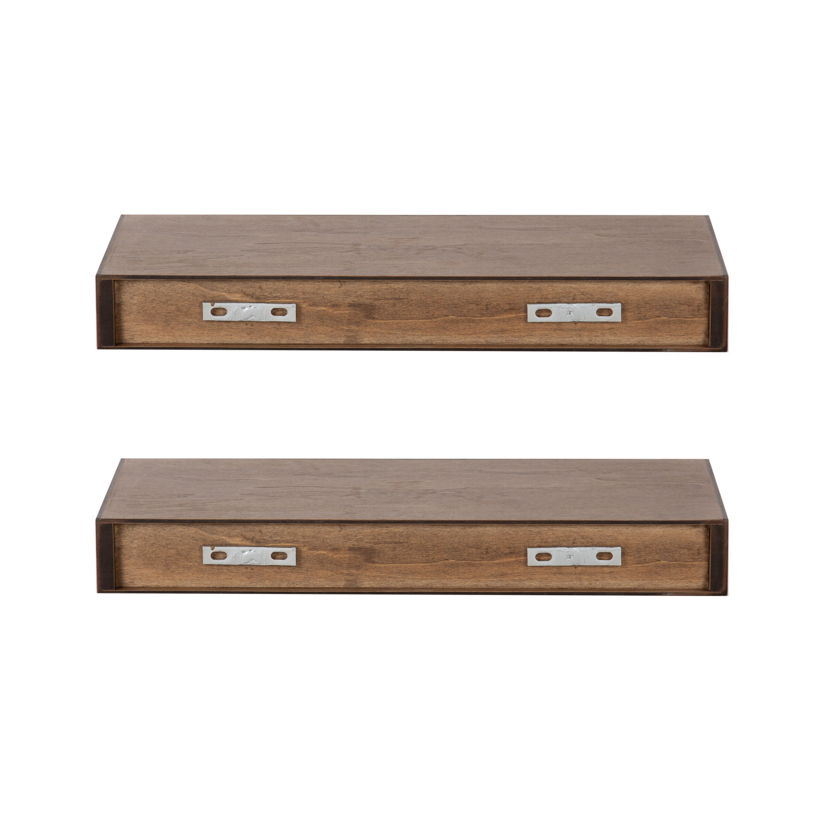 Jeremiah Floating Shelf, Rustic Brown, 2.3" H x 18" W x 8" D