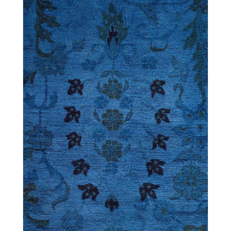 Tapis bleu nouvel âge 8 pi 2 po x 10 pi 4 po Dakera