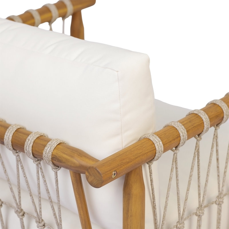 Fauteuil club en bois d'acacia