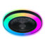 19-inch Black Ceiling Fan Light with LED RGB – Dimmable & Colour-Changing, APP & Remote Control, Modern Smart Ceiling Fan for Living Room, Bedroom, and Dining Room (Silent/6-Speed/Reversible/DC Motor)