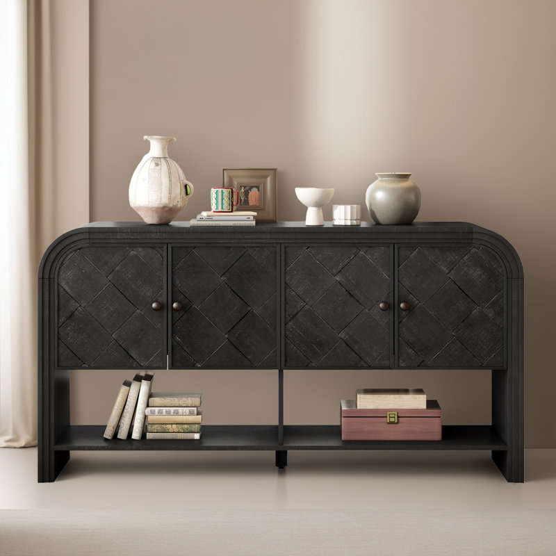 Console 59,82 po, Noir
