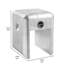 Table de bout carrée industrielle en aluminium H 24,02 po