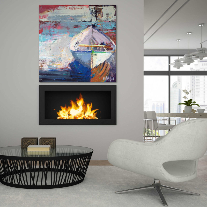 Breakwater Bay 'Tidal Uber Navigation' By Beth Forst, Acrylic Glass Wall Art, 12"X12", H 36 po x l 36 po x P 0,2 po