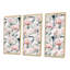 Feuilles tropicales avec flamant rose - impression sur toile flottante 3 pièces-1590571462-1590571461