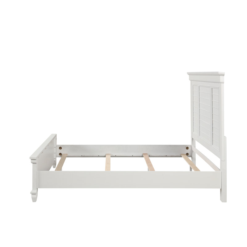 Solid Wood Panel Bed, Queen