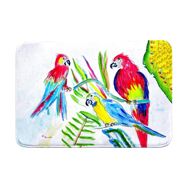 Tapis de bain Three Parrots, L 36 po x l 24 po