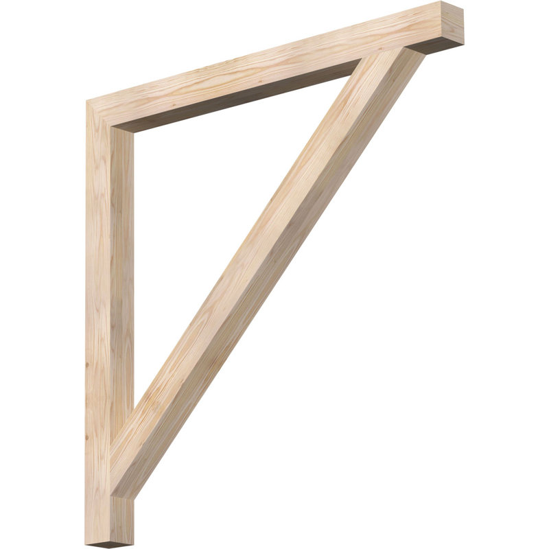 Traditional Block Bracket, Douglas Fir (Smooth), 46" H x 4" W x 46" D