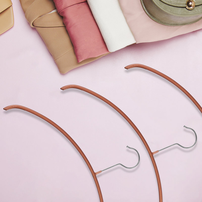 Copper Heavy Duty Non-Slip Rotatable Clothing Hangers Set of 10