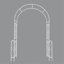Arche de jardin en métal l 55 po x H 94,5 po