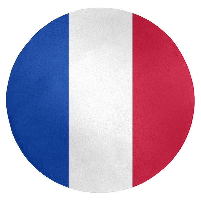 Tapis bleu à rayures de hockey national, Rond 5 pi