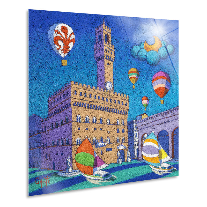 Florence by Stefano Calisti - Unframed Graphic Art on Glass, 65cm H x 65cm W