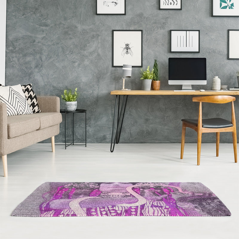 Tapis rose/gris hygeia, Rectangle 2 pi x 3 pi