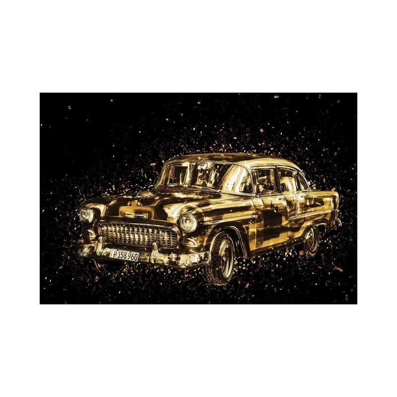 Golden - Classic Car by Philippe Hugonnard - Wrapped Canvas Print, 66.04 cm H x 45.72 cm W x 3.175 cm D