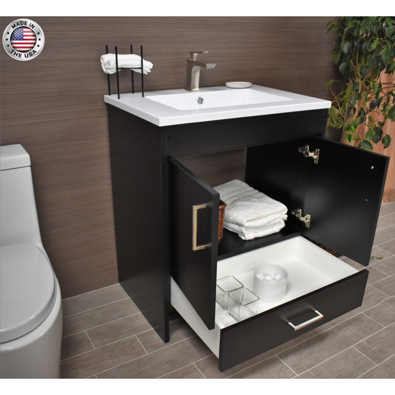 Ensemble de meuble-lavabo simple 23 po Ceravolo, Noir