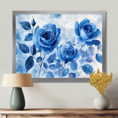 Blue Velvet Roses Garden Of Loves I - Roses Wall Art