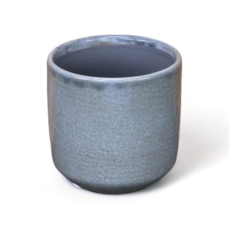 Pot à fleurs en céramique Sia, H 5,5 po x l 5,5 po x P 5,5 po, Gris