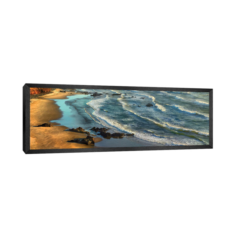 Panoramic View Of Incoming Waves At Bandon Beach, Oregon by Tim Fitzharris - Panoramic Gallery-Wrapped Canvas Giclée on Canvas