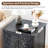 Farmhouse 25.59'' Tall Embossed Side Table Cabinet-880892436