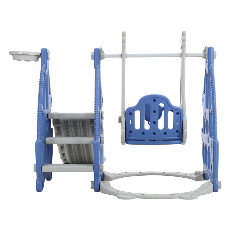 Magnus Zoomie Kids Plastic Swing Set with 1 Swing(s) , 1 Slide(s), Blue/Grey