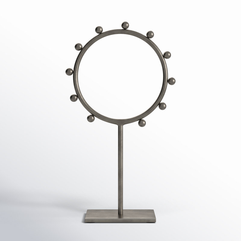 Arnisa Large Studded Hoop Object, 14.96" H x 8.27" W x 2.95" D