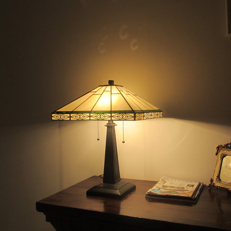 Lampe de table 22 po mission 2 lumières tiffany Seth