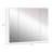 35.5'' W 29.5'' H Surface Frameless Medicine Cabinet Mirror 3 Adjustable
