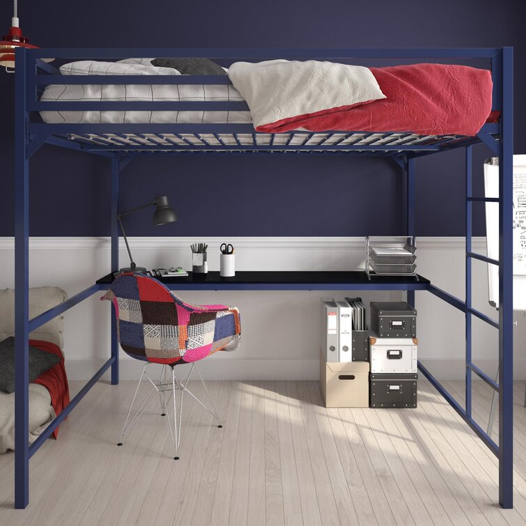 Furse Metal Loft Bed with Built-in-Desk by Isabelle & Max™