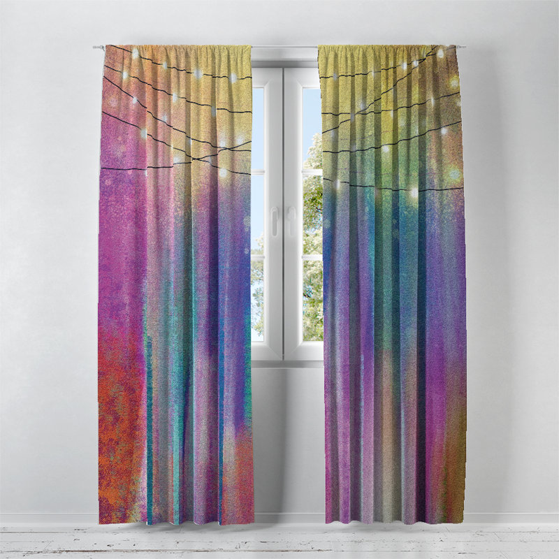 Panneaux de rideaux semi-transparents Ombre (DSQ est réglé à 2), 56 po x 78 po