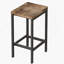 Ensemble de table de salle à manger long avec 3 tabourets, facile à assembler, naturel (même SKU: W75753848)-2143416976-2143416979