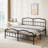 Oley Double Wave Headboard and Footboard Heavy Duty Anti-sway 18in High Steel Tube Iron Bed with Storage-1772134868