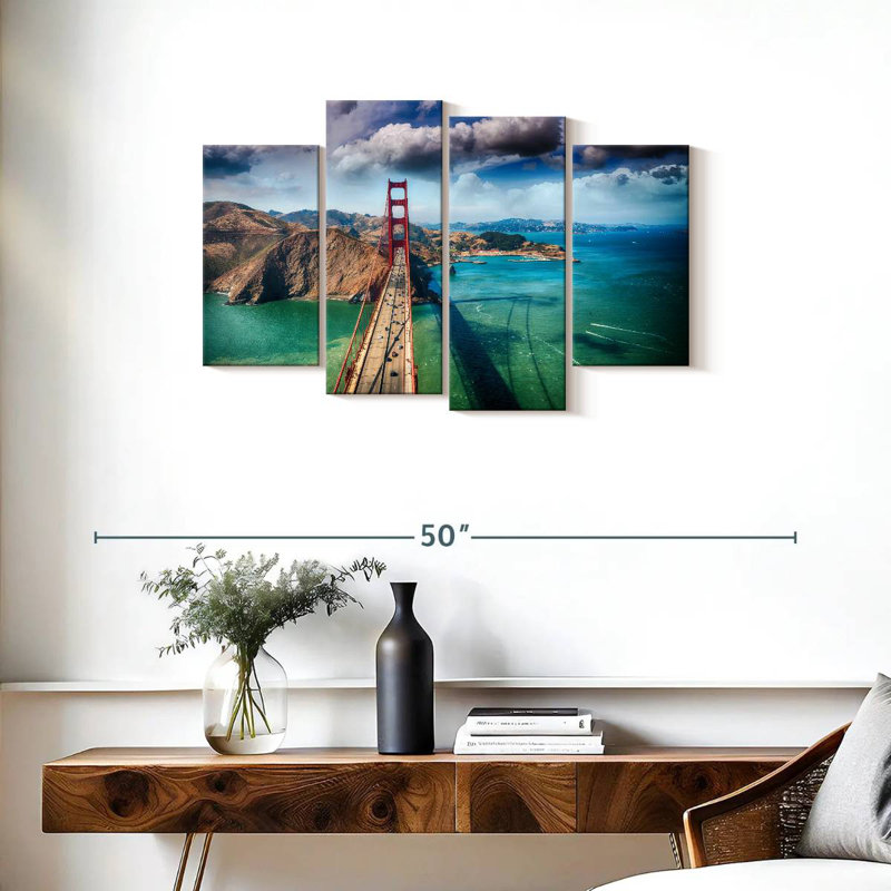 Lilie Golden Gate Bridge d'en haut, H 22 po x l 36 po