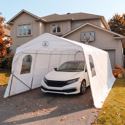 Gazebo Penguin Car Shelter 11 ft x 20 ft - White