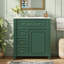 Armoire de meuble-lavabo 30 po avec lavabo en céramique, armoire de rangement avec portes à fermeture douce et organisateur de porte-1348986493